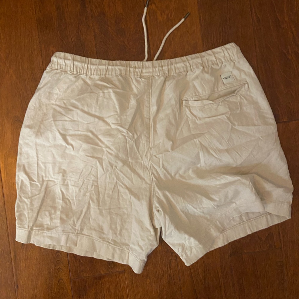 Beige Drawstring Shorts - Picture 2 of 2